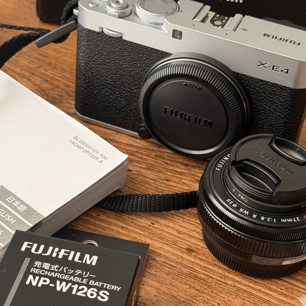 Fujifilm X-E4 Mirrorless Camera - Silver and Black Finish